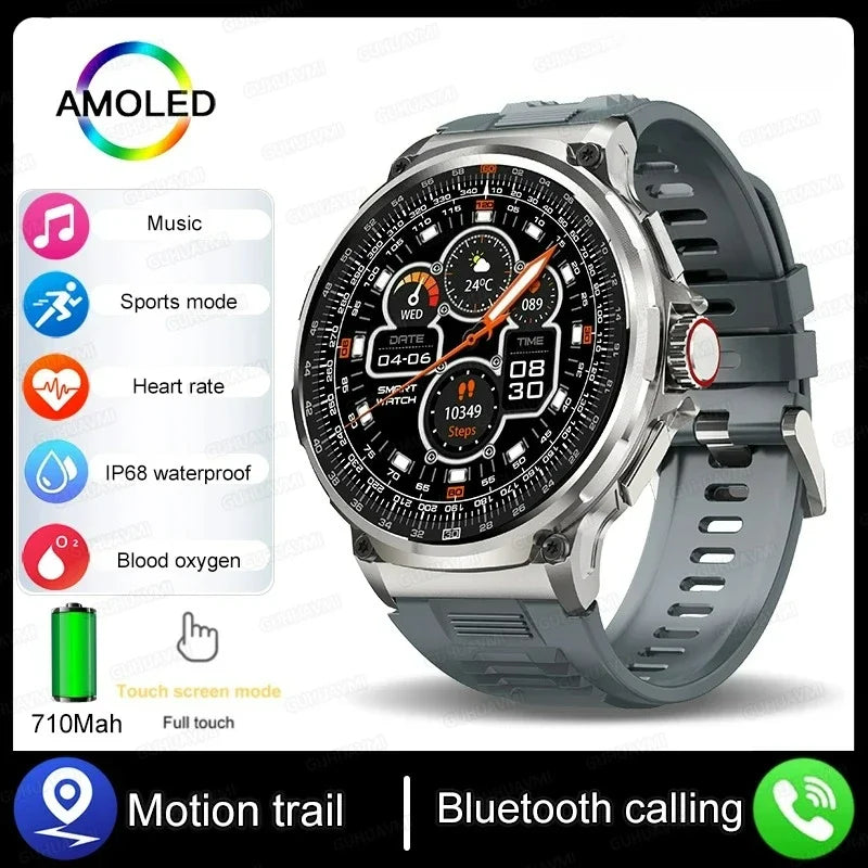 Xiaomi New 1.85-inch Ultra HD AMOLED Smart Watch Men GPS Bluetooth Call 710 Mah Battery Sport Fitness smartwatch For Huawei