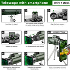 HD Zoom Monocular Telescope 80x100 – Waterproof, Portable & Phone Adapter Ready