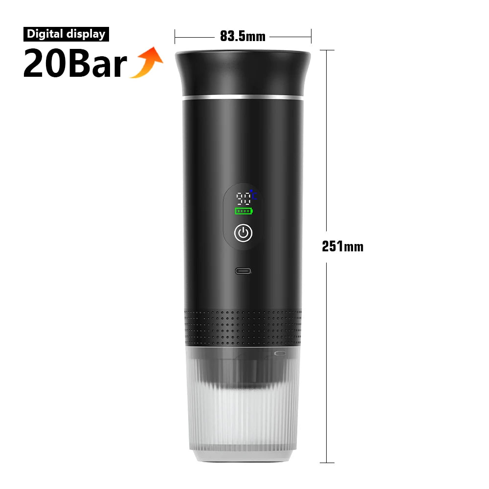 Portable 3-in-1 Wireless Espresso Coffee Maker