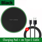 100W Fast Wireless Charger Pad For iPhone 15 14 13 12  X Pro Max 8 Samsung Galaxy S23 Xiaomi Wireless Charging Station Chargers