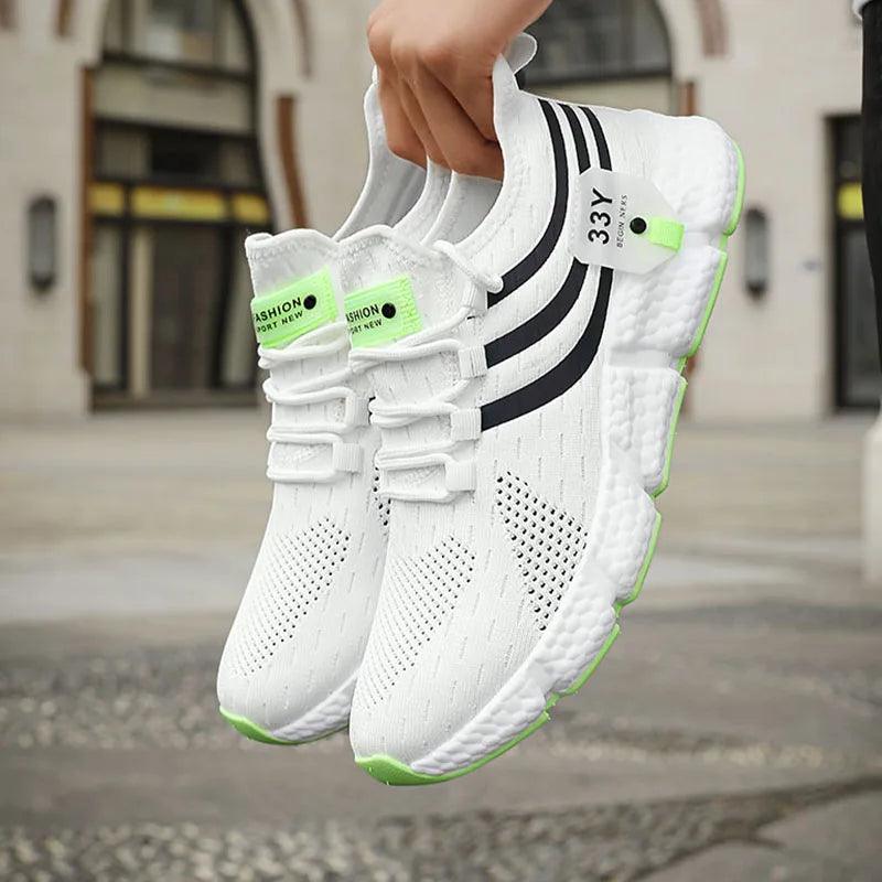 Tênis respiráveis para homens e mulheres, Sapatos de corrida confortáveis